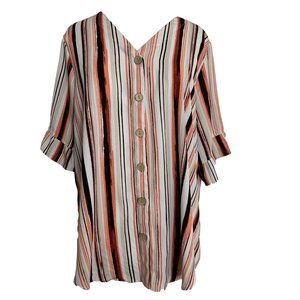 I.N. Studio Womens Blouse Top Size Medium Coral